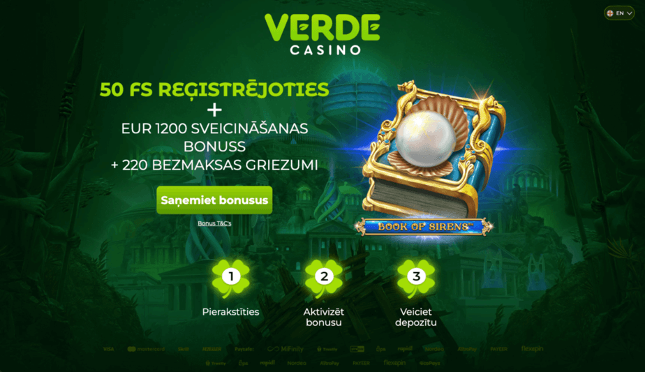 Verde Casino 50 Bezmaksas Griezieni